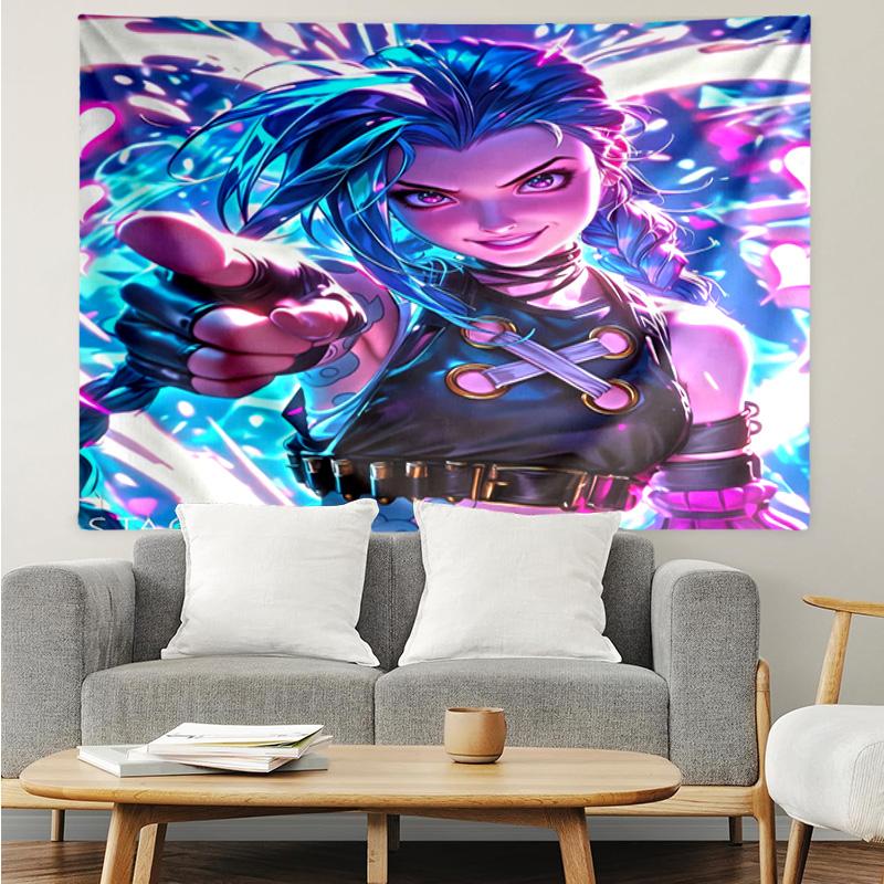 1PC Fantasy Warrior Jing K-pop music group Tapestry Accessories for Bedroom,Livingroom, dormitory Room Wall Decor Fan Birthday Gifts