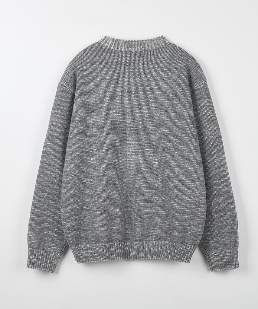 NODU Logo Ring Round Knit [Gray]