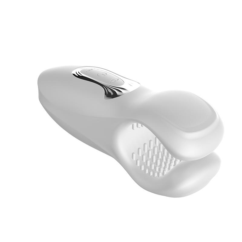 Eicheltrainer für Männer, Penismassagegerät, beißender männlicher Masturbator, vibrierender Eichelverzögerer, Ausdauertrainer, Vibrator, Sexspielzeug für Männer