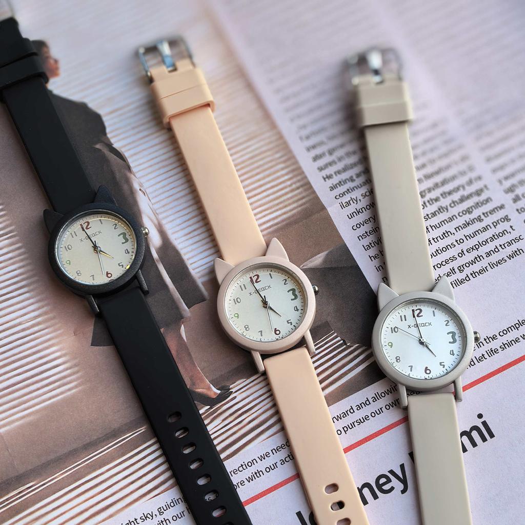 Cute Girl Jelly Watch Girl Simple White Youth Campus College Style High Value Quartz