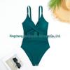 2025 European-American Women's One-Piece Solid Mesh Swimsuit Bikini
