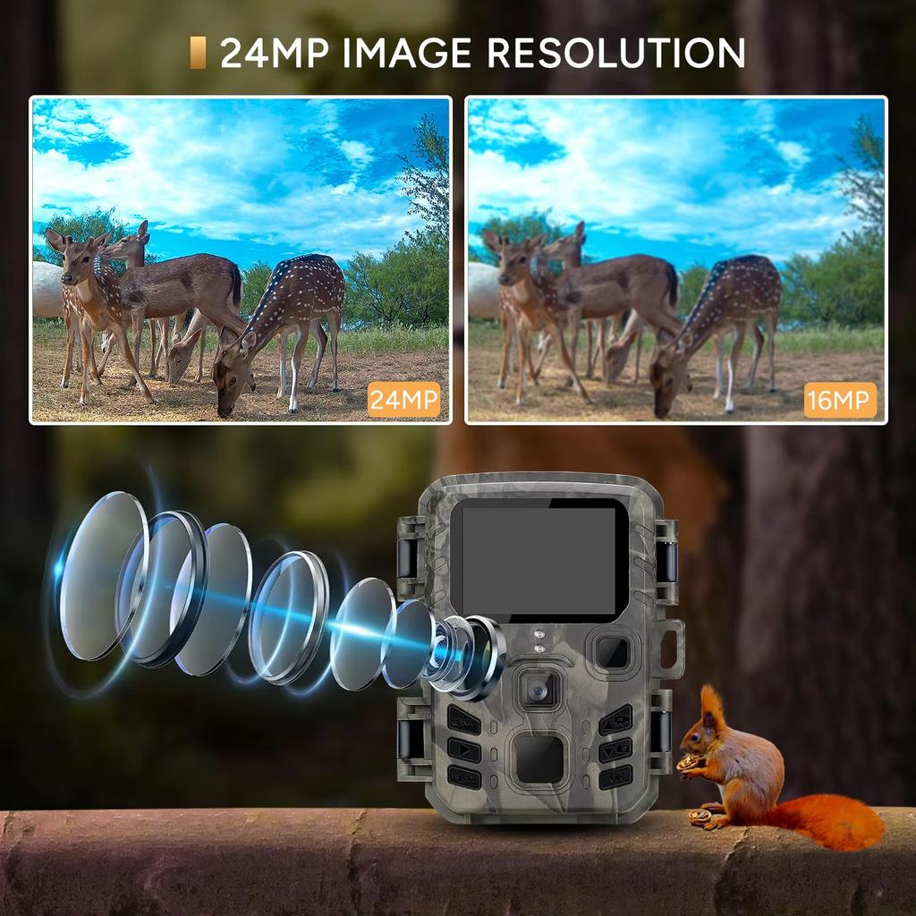 Outdoor Wifi Hunting Trail Camera 20MP 1080P Wildlife Tracking Camera IP65 Night Vision Waterproof Trap Camera
