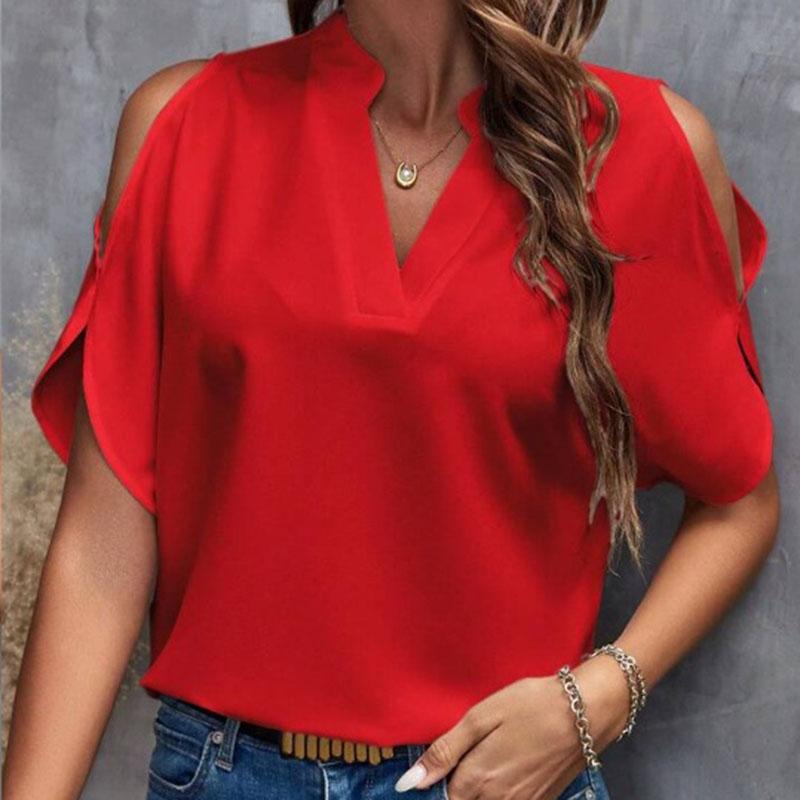 women spring summer puff sleeve off shoulder solid color pullovers t shirt blouse top