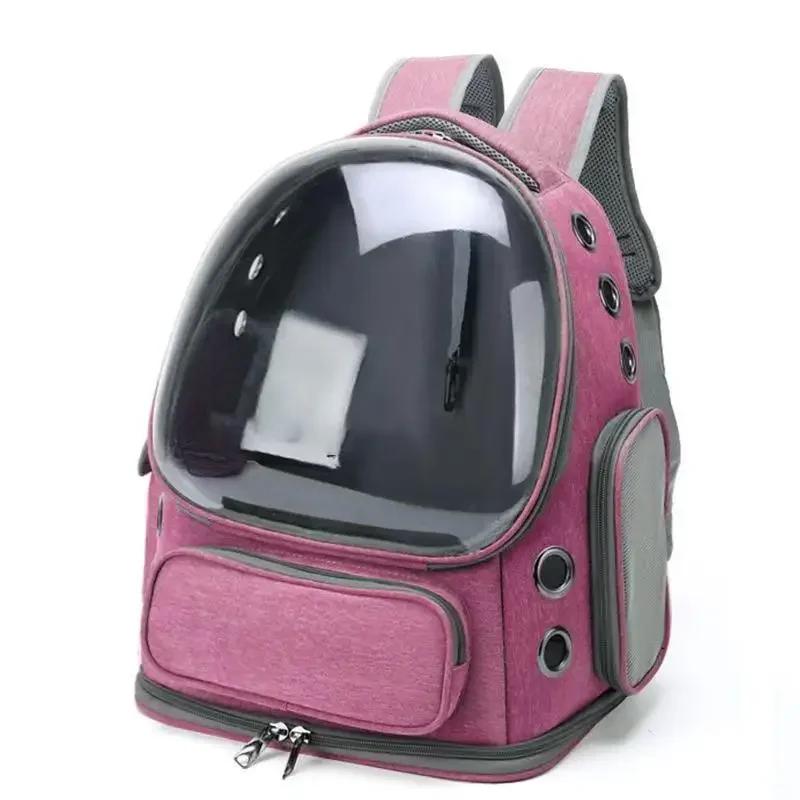 Portable Clear Pet Backpack Kennel For Cats & Small Pets Outdoor Breathable Backpack Adequate Ventilation Design Travel Kennel