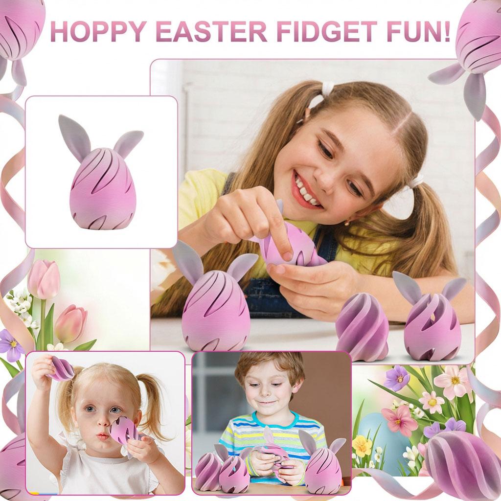 3D Printed Easter Spiral Decompression Toy, Easter Egg And Stress Relief Spiral Toy, A Perfect Gift. One Size