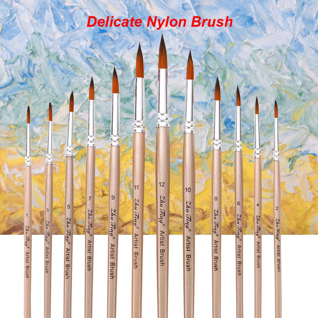 Set di pennelli per bambini, pennelli per bambini, set di pennelli artistici per colori acrilici, pennelli colorati per principianti, scuola, aula e pratica di pittura artistica