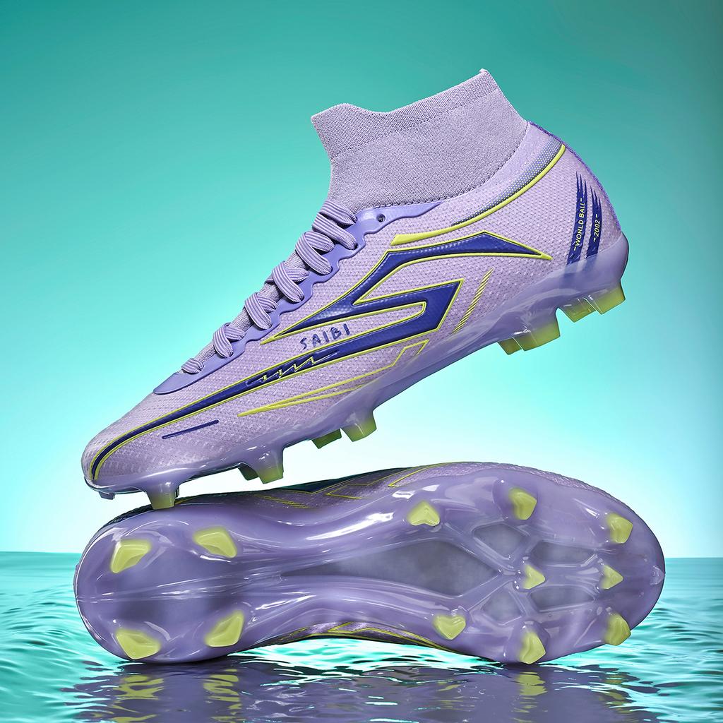 Nowe męskie profesjonalne buty piłkarskie za kostkę antypoślizgowe buty do piłki nożnej TF/FG buty sportowe dla chłopców wygodne buty sportowe uniseks