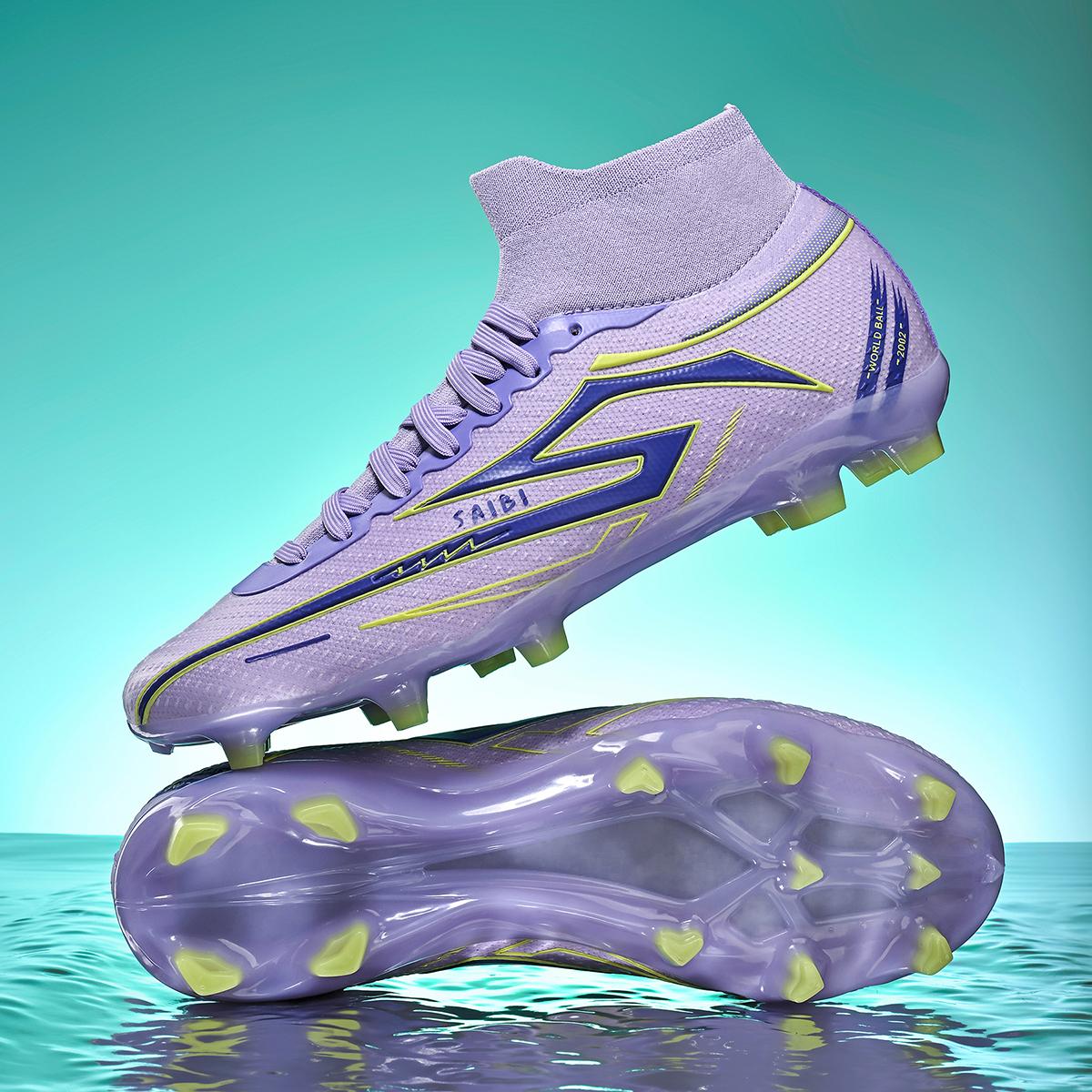 Neueste Herren Profi-Fußballschuhe Anti-Rutsch Knöchel Tf/Fg Spiel Fußballschuhe Sneaker für junge Jungen Gemütliche Sportschuhe Universell 41 gray