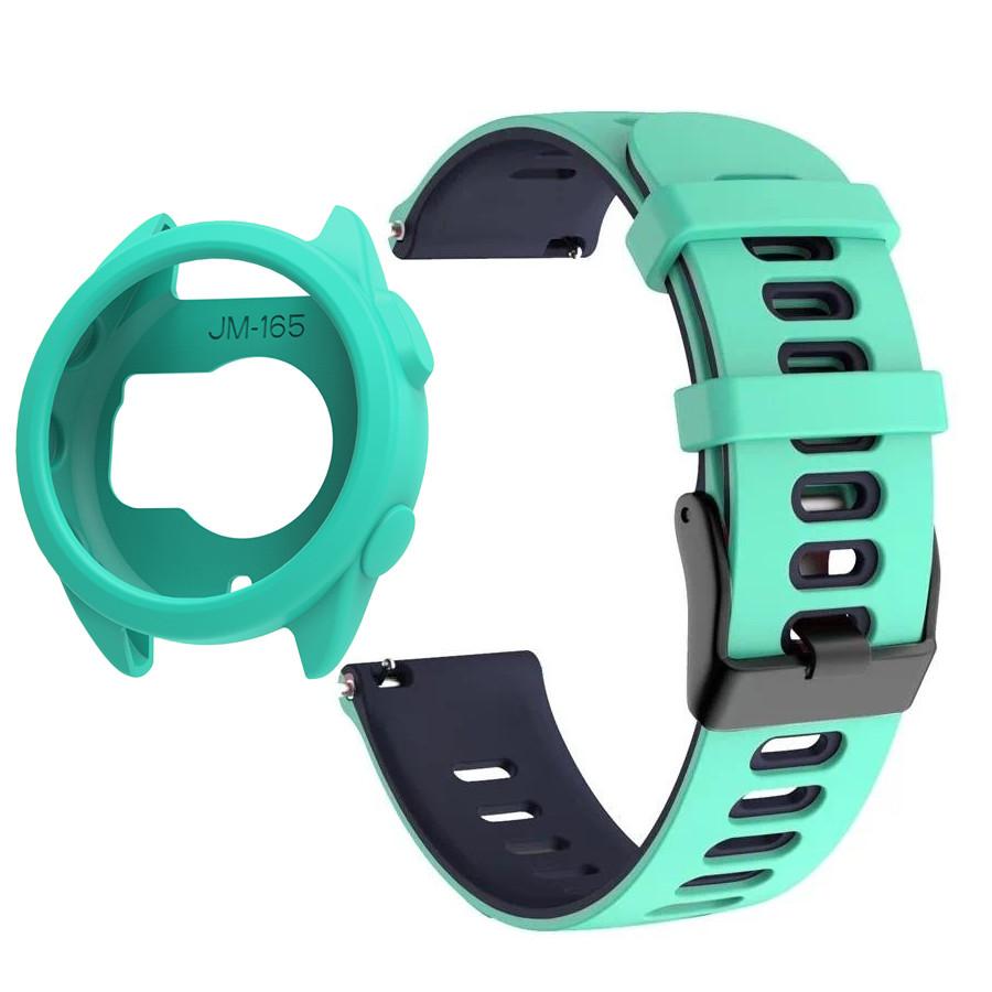 Silikonowe Etui+Pasek Do Garmin Forerunner 165 Miękki Sportowy Pasek do Zegarka Opaska na Nadgarstek Do Garmin Forerunner 165 Pokrowiec Ochronny