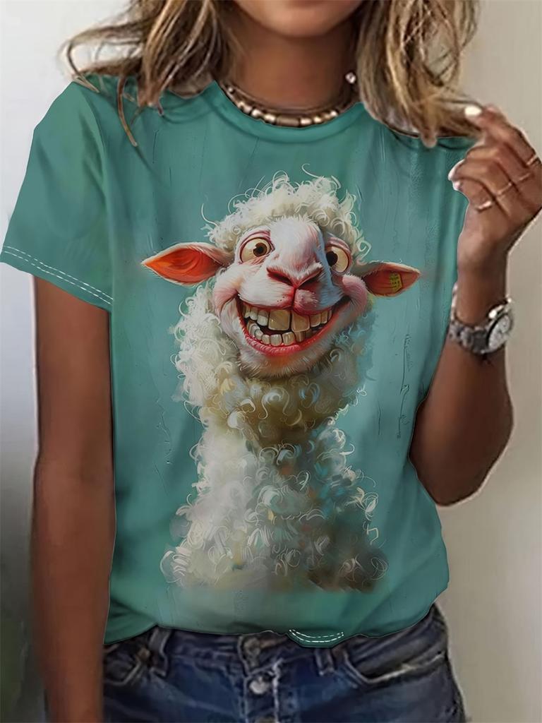 Funny Animal Women's T-Shirts 3d Print Cute Cartoon Cat Casual Short Sleeve Tshirt Fashion Top O-Neck Female Clothing