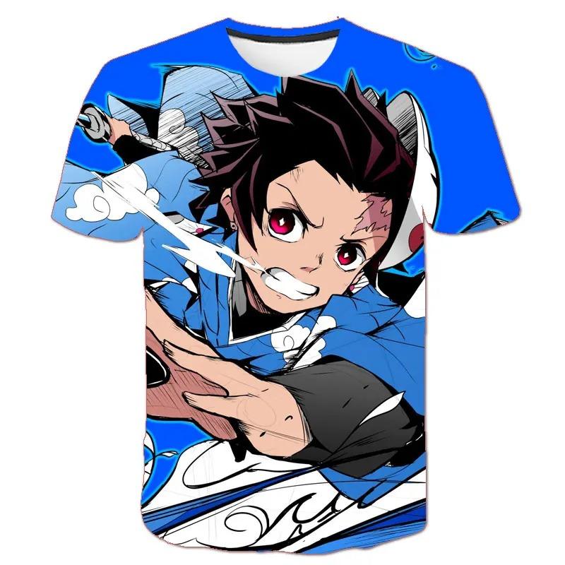

New Children 3D Demon Slayer Print T-shirt Fashion Casual Harajuku Style Clothes Boys Streetwear Tops Japanese Anime T Shirts XXS