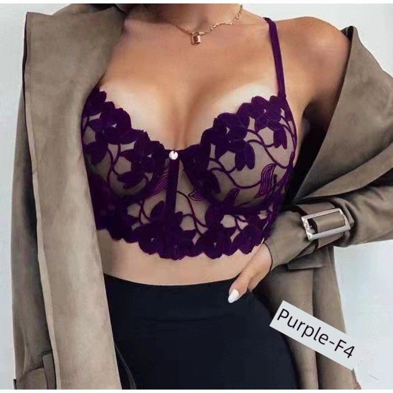 

Сексуальная Мода Сексуальный Бюстгальтер Вырез Пуш-ап Нижнее Белье 3XL Purple