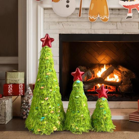 Tabletop Christmas Tree Mini Xmas Tree Decoration Bright Color Realistic Looking Christmas Table Centerpiece Holiday Home Decor