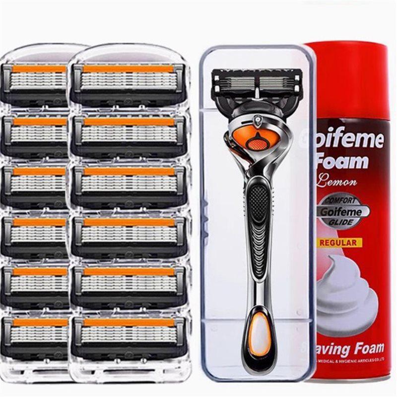 Gillette Manual Razor, Five-Layer Universal Hair Removal & Face Shaver with Rotating Head.