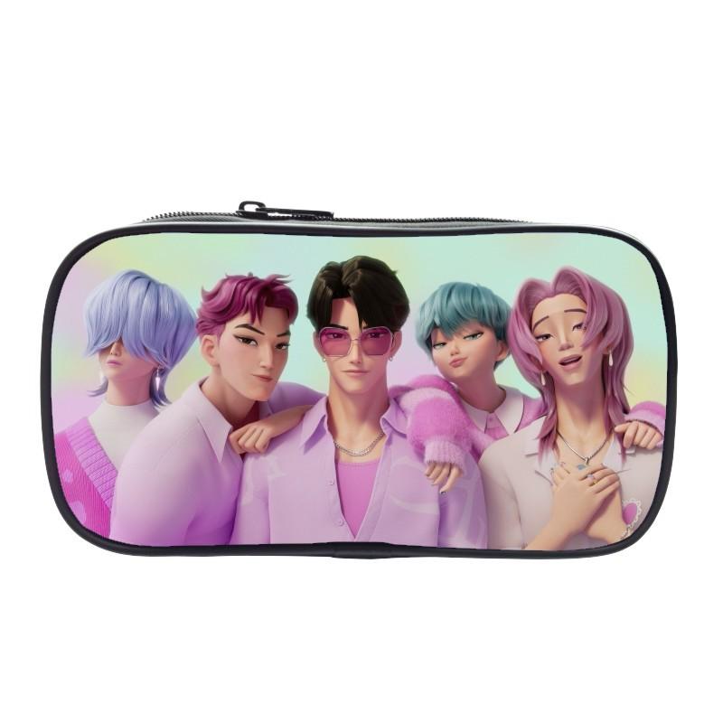 New Printed Witch Huntrix Kpop Student Pencil Bag Kpop Storage Stationery Bag Pencil Bag Men and Women