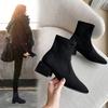 Booties, Women's Shoes, High Heels, Skinny Women's Boots, Martin Thick Heels, New Single Boots Internet Celebrity Shoes for Spring and Summer 2025