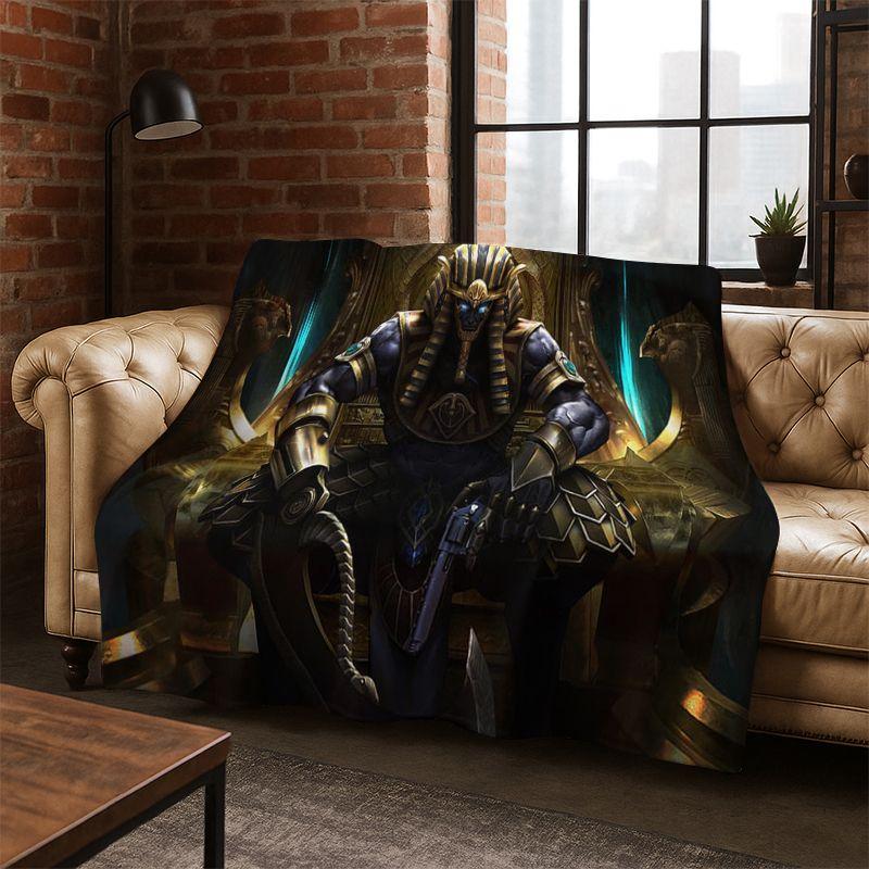 Egyptian Mythological mural pictograph Flannel Blanket Soft Warm Blanket Throw Blanket for Bedroom Living Room Bed Travel Picnic