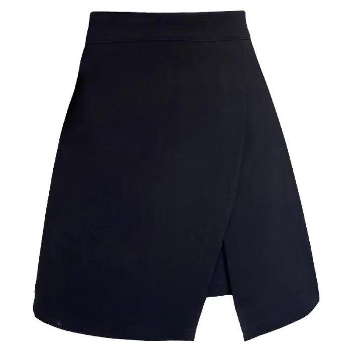 Plus Size High Waist Slimming Irregular Bodycon Skirt - Sexy Tummy-Concealing Slit Skirt for Women (Spring/Summer)