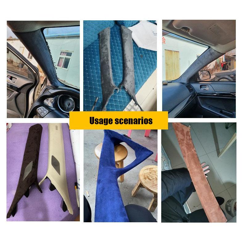 4-Way Stretch Suede Vinyl Wrap | Headliner Fabric for Car Interior | Door Panel & Pillar Repair Kit