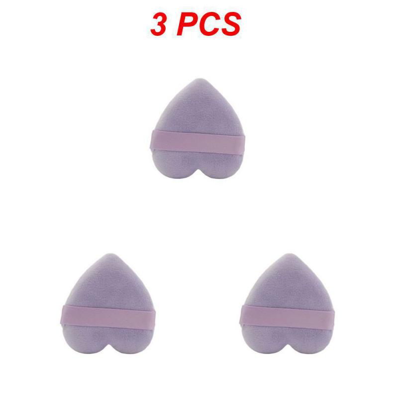 1/2/3PCS Heart-shaped Velvet Facial Face Makeup Puff Cosmetic Makeup Cotton Sponge Puffs Make Up Tools
