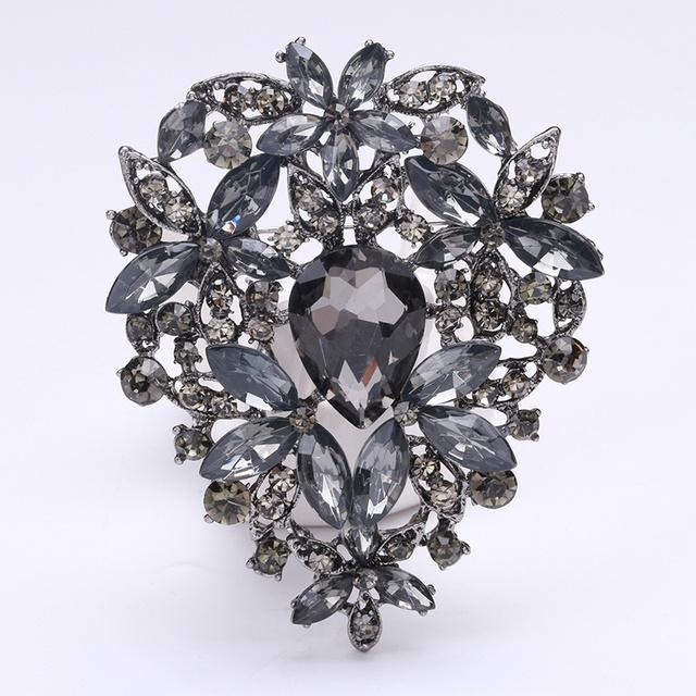 

Высококачественная показная роскошь изысканная большая цветная брошь со стразами для девочек атмосферные аксессуары для одежды