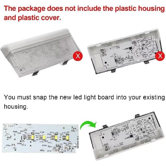 1x W10515058 LED Driver& 2x W10515057 Led Lights Board Replacement for Maytag MSB27C2XAM00 Refrigerator