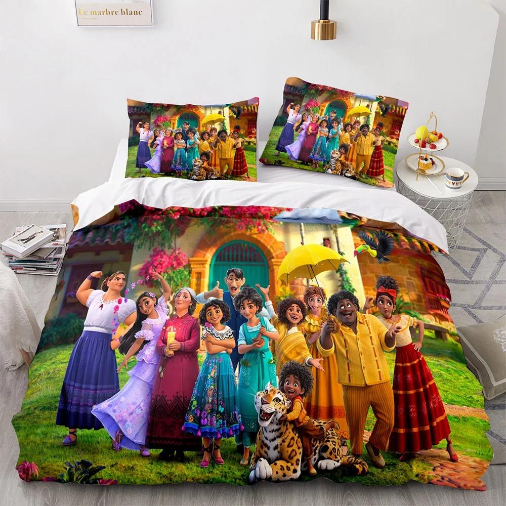 3D Printed Encanto Girl Duvet Cover Pillowcase Bedding Set Single/Twin/Full/Queen Size Boys Girls Adults Bedroom Decor