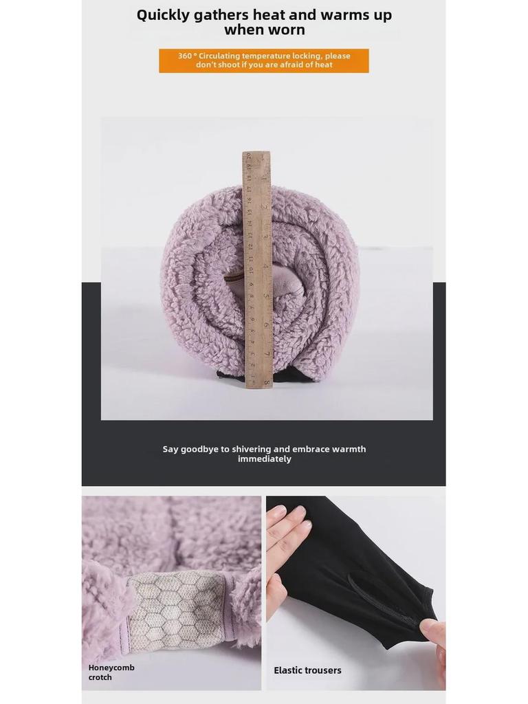 Women's High-Waisted Super Thick Velvet Leggings - Warm Winter Outerwear