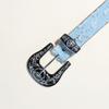Cintura da Donna Punk Rock Edgy per Jeans Fibbie Charms Pelle PU Cinturino Regolabile