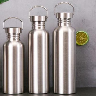 500/750/1000ml Sport-Wasserflasche aus Edelstahl mit Trinkhalm Kaltwasserflasche Fitnessstudio Radfahren Wandern Flasche Trinkgeschirr.