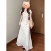 Small waist and thin temperament long dress gentle wind white dress women's clothing girl summer new