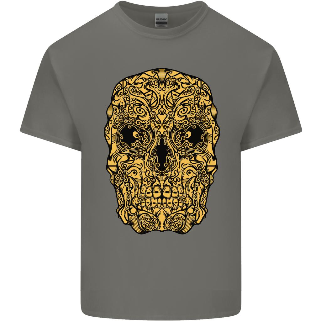 Ethnic Skull Gothic Tribal Demon Unisexs Light Cotton TShirt