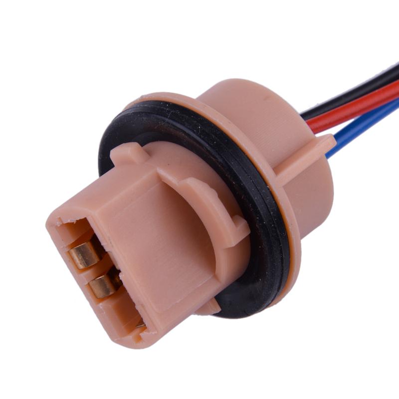 2pcs Front Turn Signal Light Lamp Socket Bulb Pigtail Connector Harness 12V 21W 7443R 7444NA 990 991 992 W21-5W Fit for Nissan