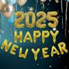 2025 Happy New Year Balloons Set Self-Sealing Aluminum Foil Balloons Happy New