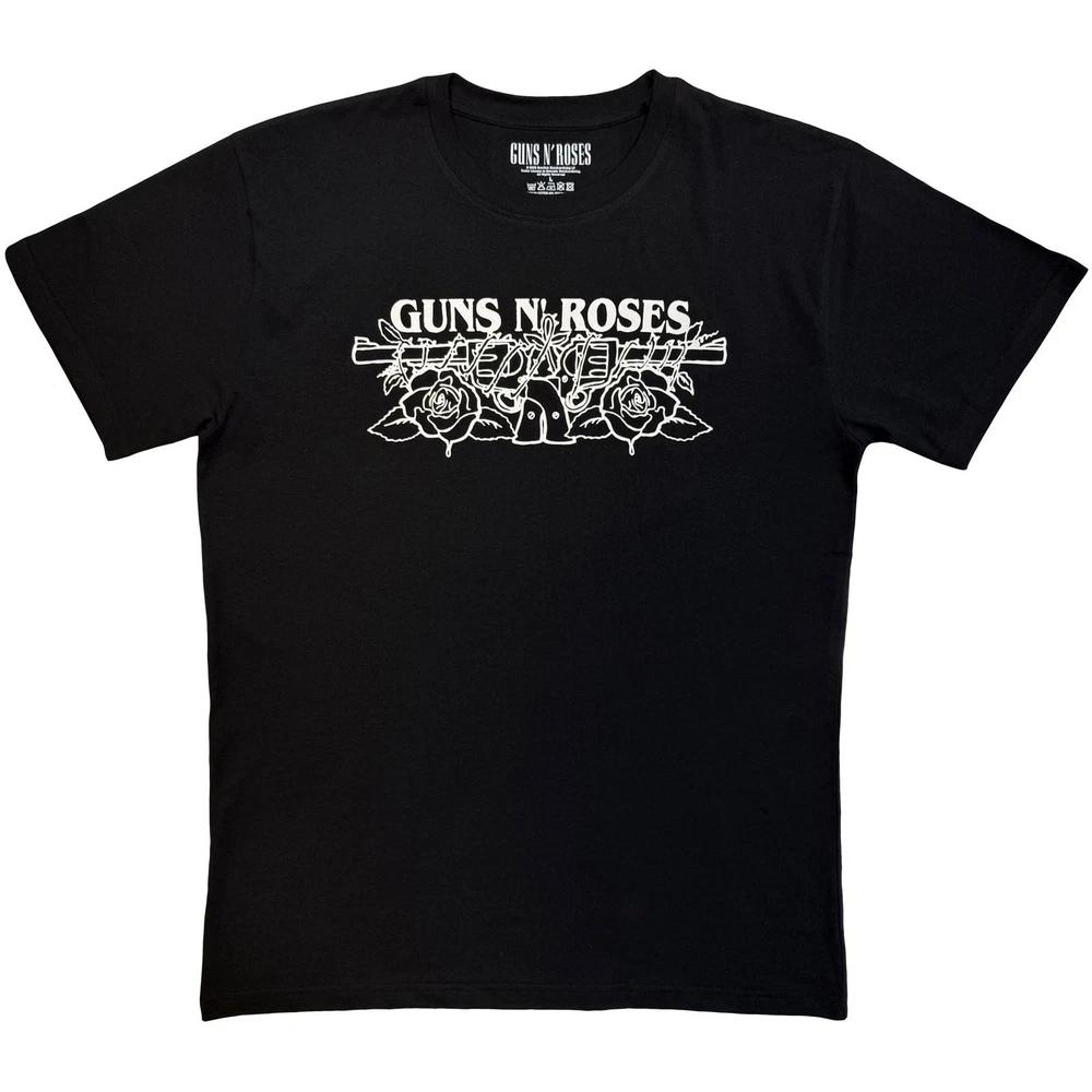 Guns N Roses Logo Mono Tee TShirt Unisexs