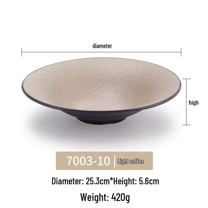 Melamine Japanese Conical Hat Bowl - Large Plastic Soup, Rice, and Noodle Bowl