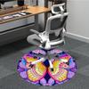 1PC Butterfly Mandala Office Round Rug, Non Slip, Soft and Durable Office Rug for Interior Decoration, Perfect for Office