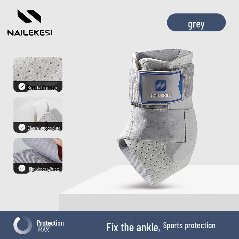 

Professional Ankle Protection Sleeve for Sports: Prevent Sprains, Wear with Shoes Gray Single
