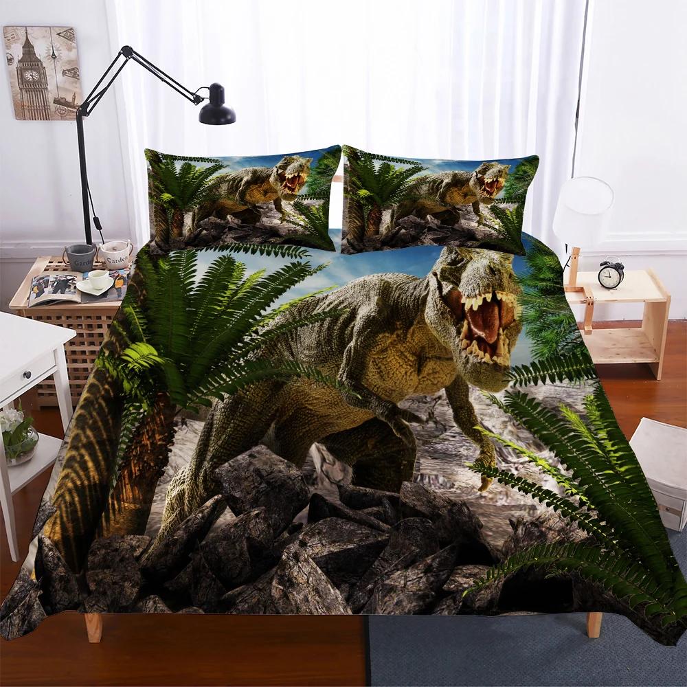 Jungen Bettbezug mit Kinderkissenbezug Dinosaurier Bettdeckenbezug Bettwäschesets Doppelbett Kinder Bettdecke Bettwäschebezug Schlafzimmerset Hohe Qualität