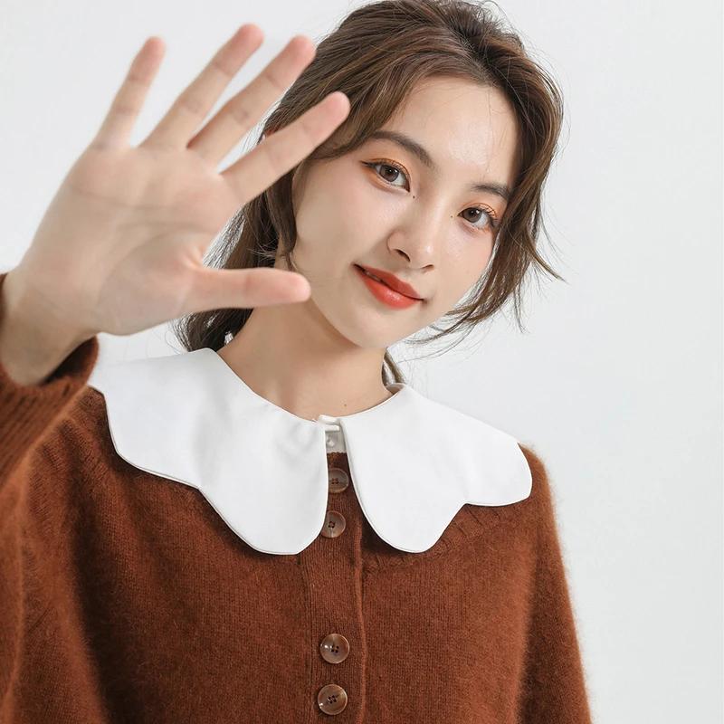 Autumn Lapel Fake Collar for Women Sweater Tops Blouse False Collar Formal Shirt Detachable Collars Neckwear Decorative