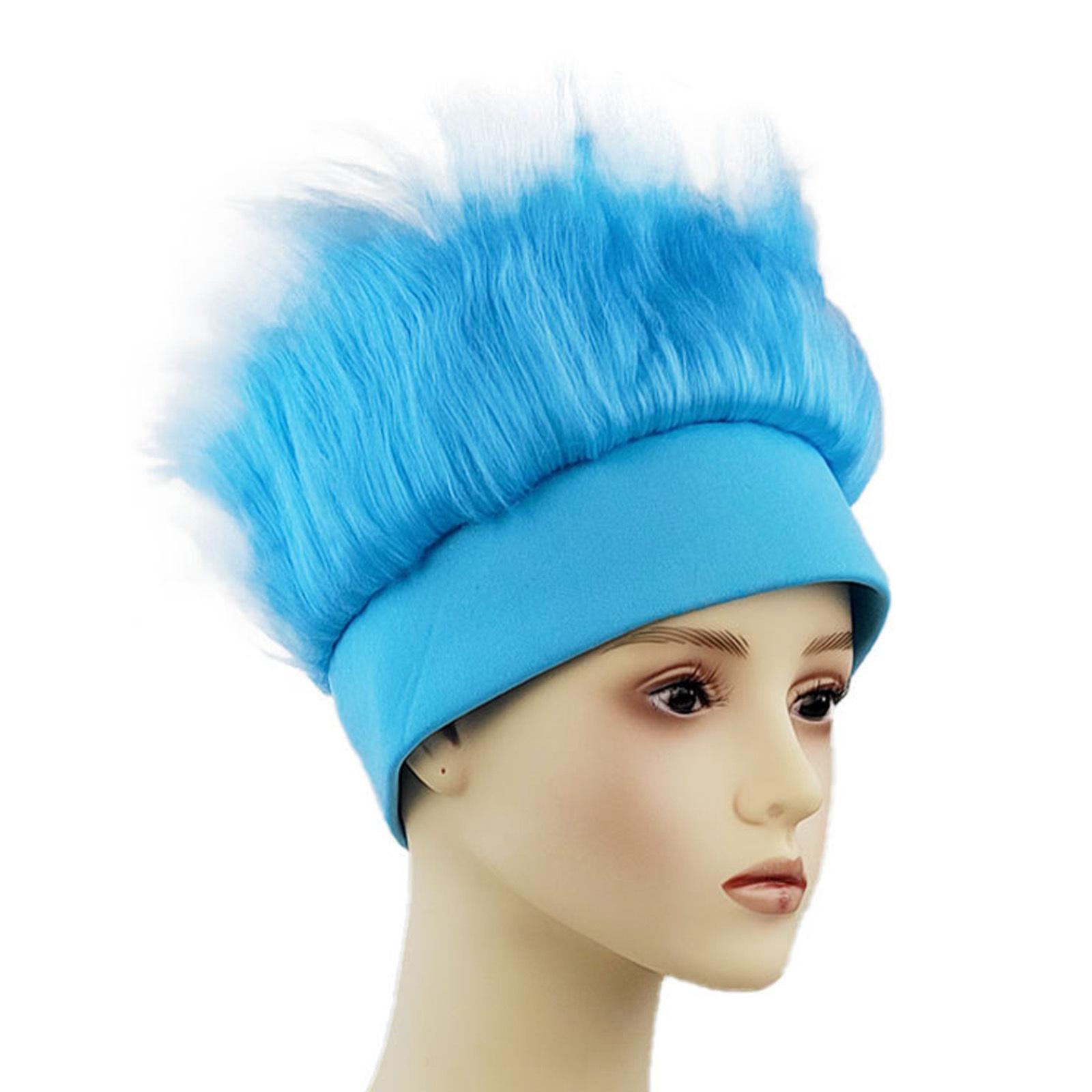 

Парик бразильского футбольного фаната Дикий головной убор для футбольного матча Костюм для чирлидинга Шляпа для спортивных мероприятий Карнавалов и болельщиков One Size