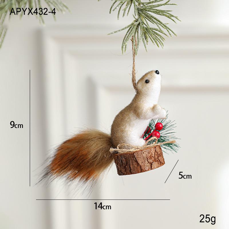 Foam Cartoon Squirrel Pendant Christmas Tree Decoration