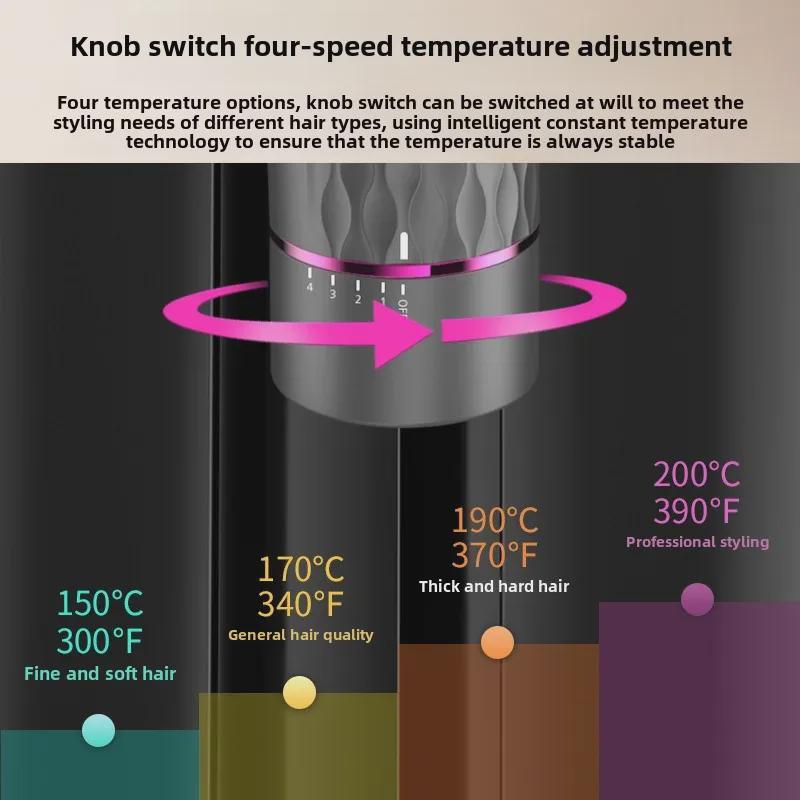 Wireless Automatic Rotating Curling Iron with LCD Display