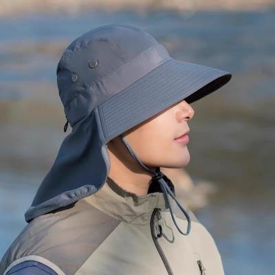 Sun Protection Hat Men'S And Women'S Fishing Hat Summer Big Brim Neck Visor Hat Outdoor Hiking Hat Cycling Bucket Hat