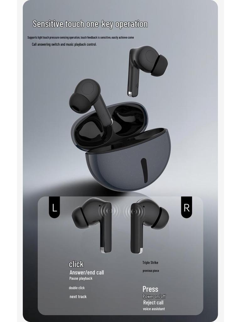 2025 TWS In-Ear Bluetooth Headphones with ANC, Long Battery Life, Dynamic Drivers & Heavy Bass