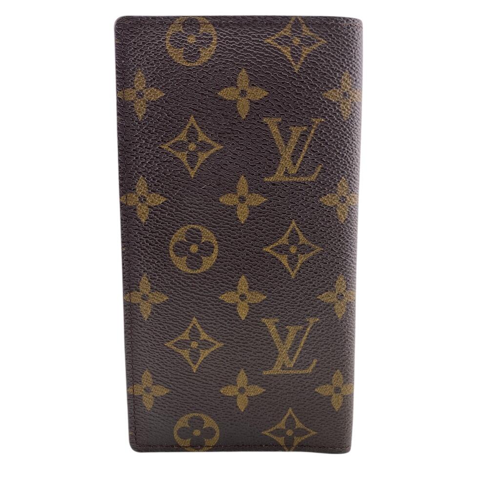 Louis Vuitton M61823 Monogramm-Leder Porte Valeurs Kartenfach Geldscheinfach Braunes Leder Unisex Gebraucht