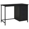 Day and Night - Day and Night Industrial Desk with Black Steel Drawers 105x52x75 Cm