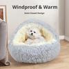 Winter Thermal Shell Cat Bed Soft Plush Pets Bed Shell-Shaped Semi-enclosed Cat Sleeping Nests For Small Dogs Kitten Bed