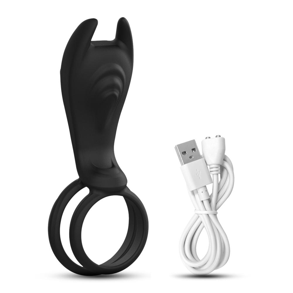 Vibrating Penis Ring with Remote Control for Men Couples Dual Cock Ring Delay Ejaculation Cockring Clit Stimulator Sex
