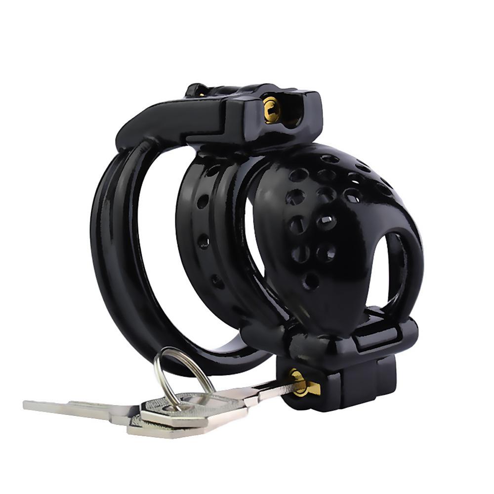 Men's Resin Chastity Cb Lock Penis Gay Cuckold Sex Toys Double Lock BDSM